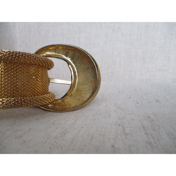 Vintage 1980s Goldtone Mesh Chain Link Belt Chunky Size Small to Medium main image 10